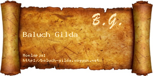 Baluch Gilda névjegykártya